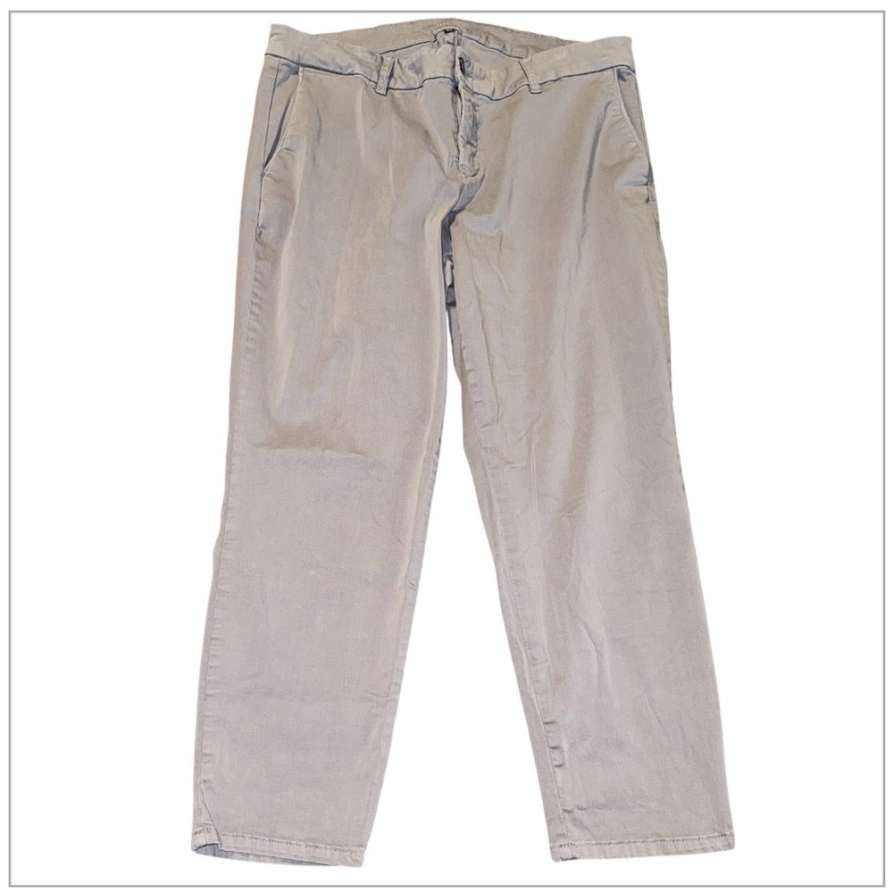 KUT from the Kloth Women's 18W Grey Stretch Chino Pants Ankle Length Plus Size